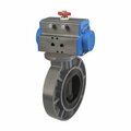 Bonomi North America 10in PVC DISC WAFER STYLE BUTTERFLY VALVE & DOUBLE ACTING PNEUMATIC ACTUATOR DAPVCBFVE-10